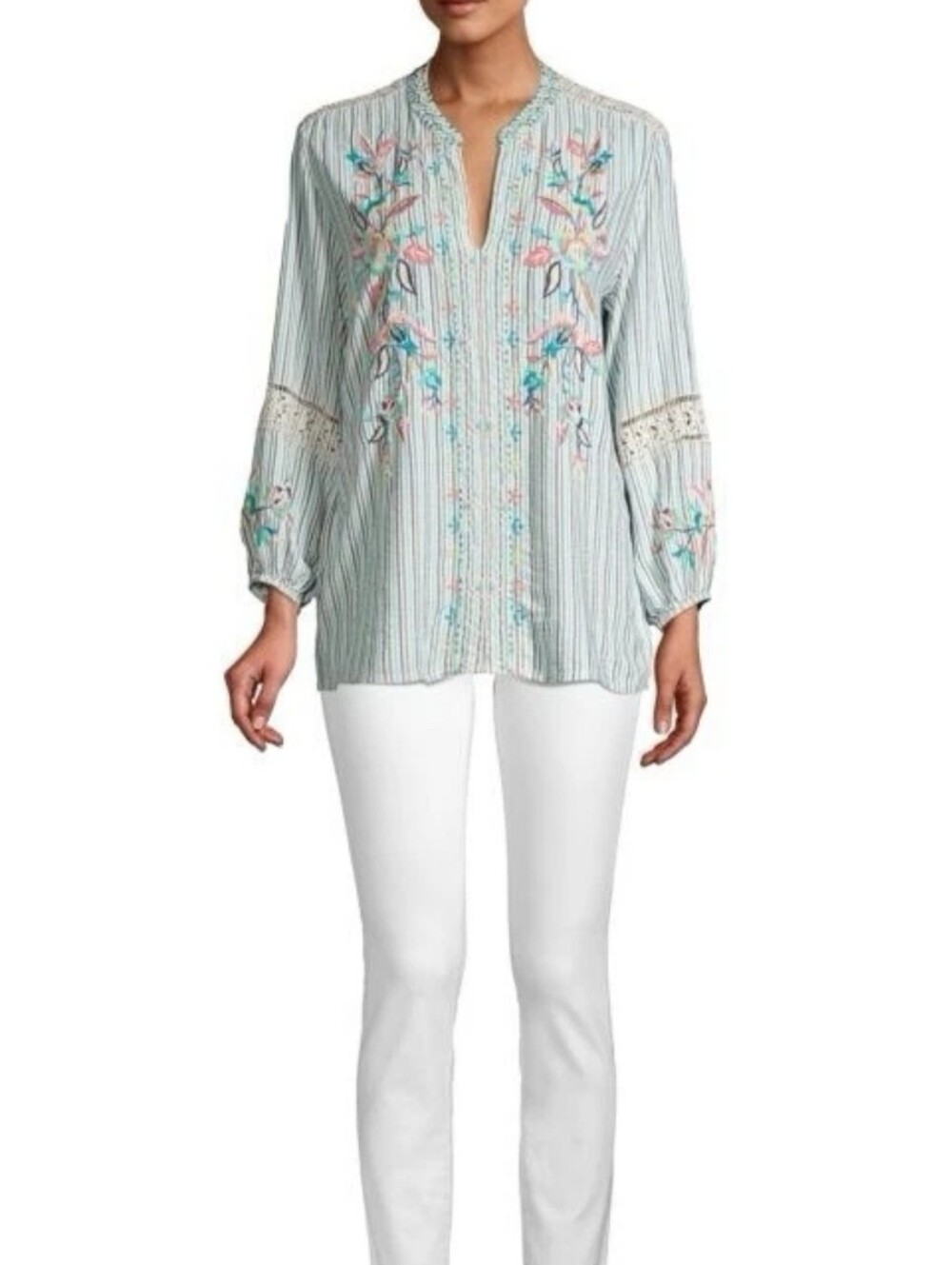 Johnny Was Lais Paris Effortless embroidered blouse